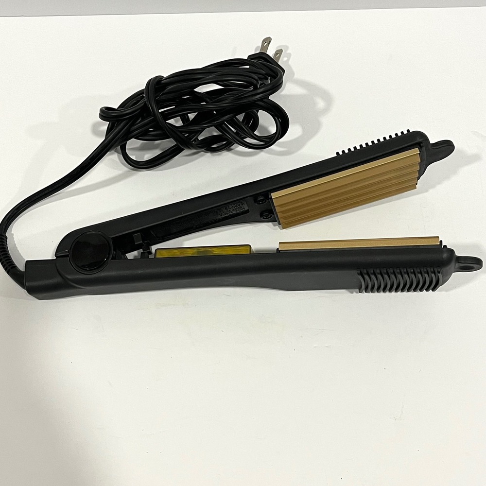 Gold N Hot Hair Crimper Professional Styling Iron Black Gold Tone GH2101 WORKS